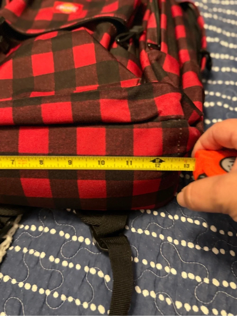Dickies Red and Black Buffalo-Check Backpack